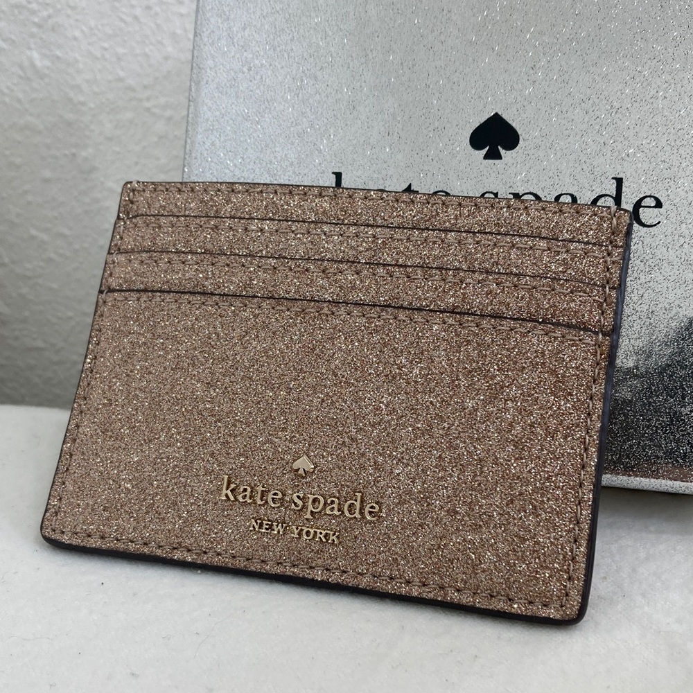 Kate Spade Sparkling Gold Card Holder
